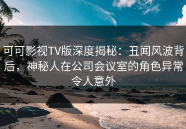可可影视TV版深度揭秘：丑闻风波背后，神秘人在公司会议室的角色异常令人意外