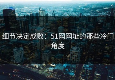 细节决定成败：51网网址的那些冷门角度