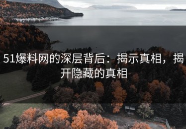 51爆料网的深层背后：揭示真相，揭开隐藏的真相