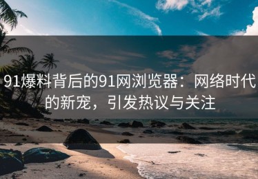91爆料背后的91网浏览器：网络时代的新宠，引发热议与关注