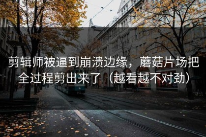 剪辑师被逼到崩溃边缘，蘑菇片场把全过程剪出来了（越看越不对劲）