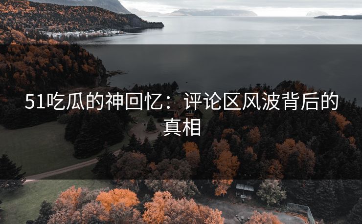 51吃瓜的神回忆：评论区风波背后的真相